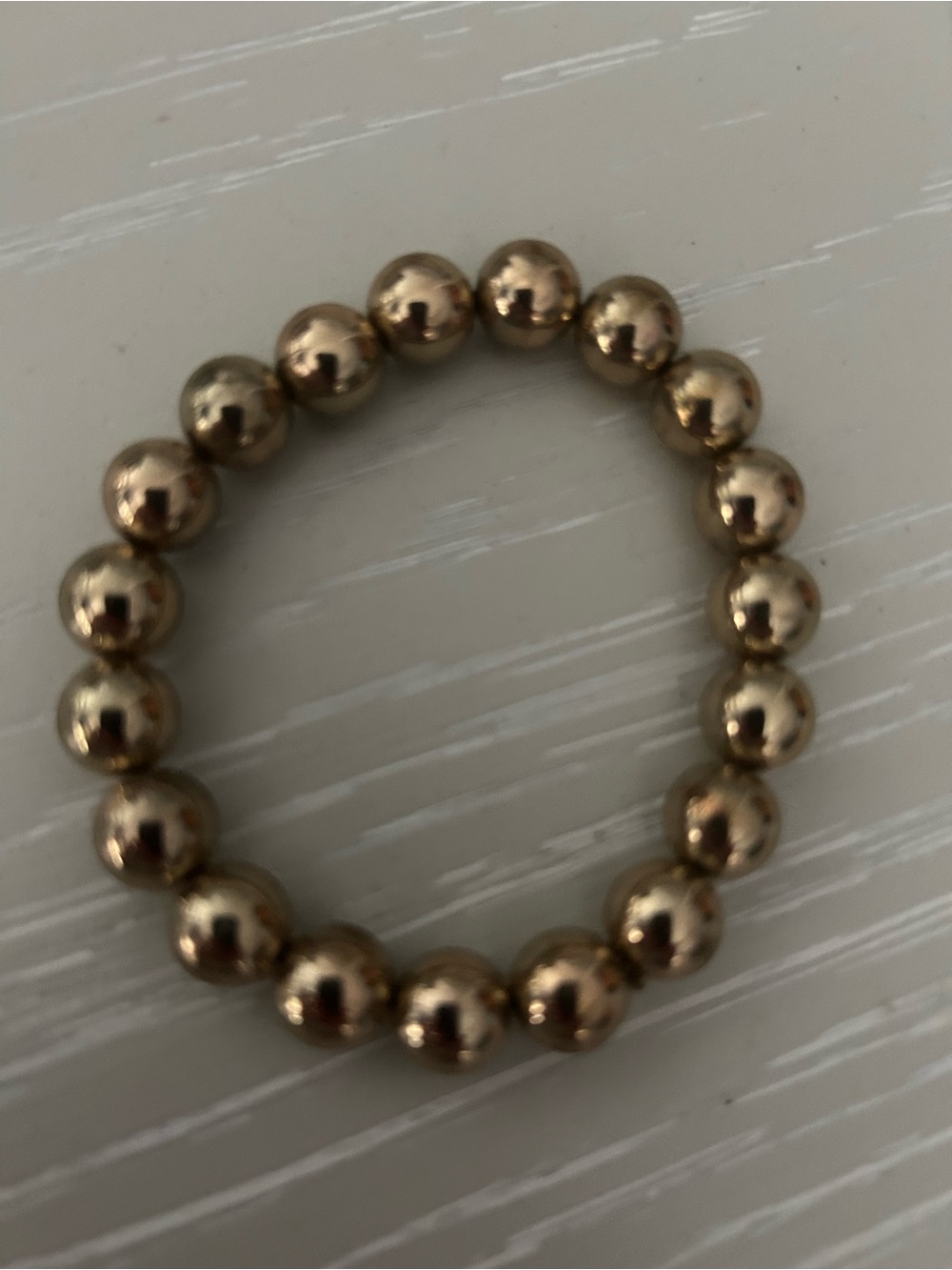 Gold Beaded Stretch Bracelet - Women's Jewelry